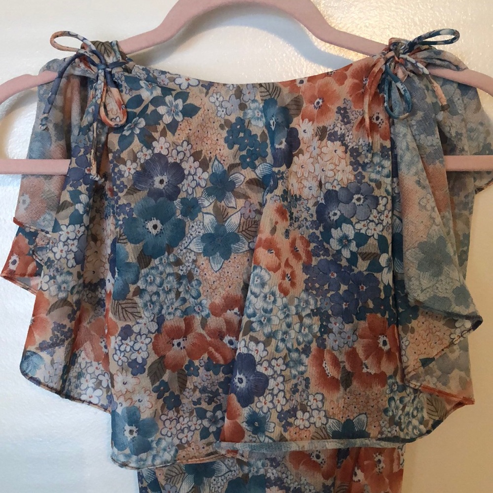 Vintage 70s Boho True Wrap Midi Dress/Duster - Picture 4 of 8